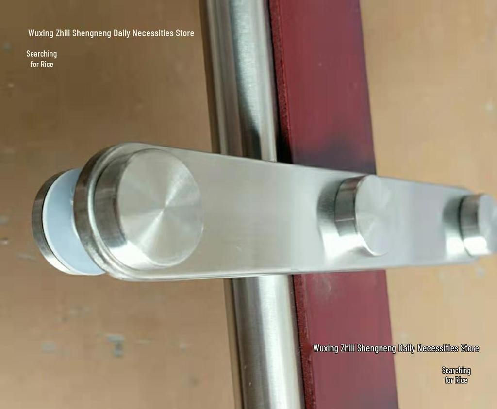 304 Stainless Steel Glass Clamp with Black Countersunk Gasket and White Sleeve for Stair and Balcony Guardrails