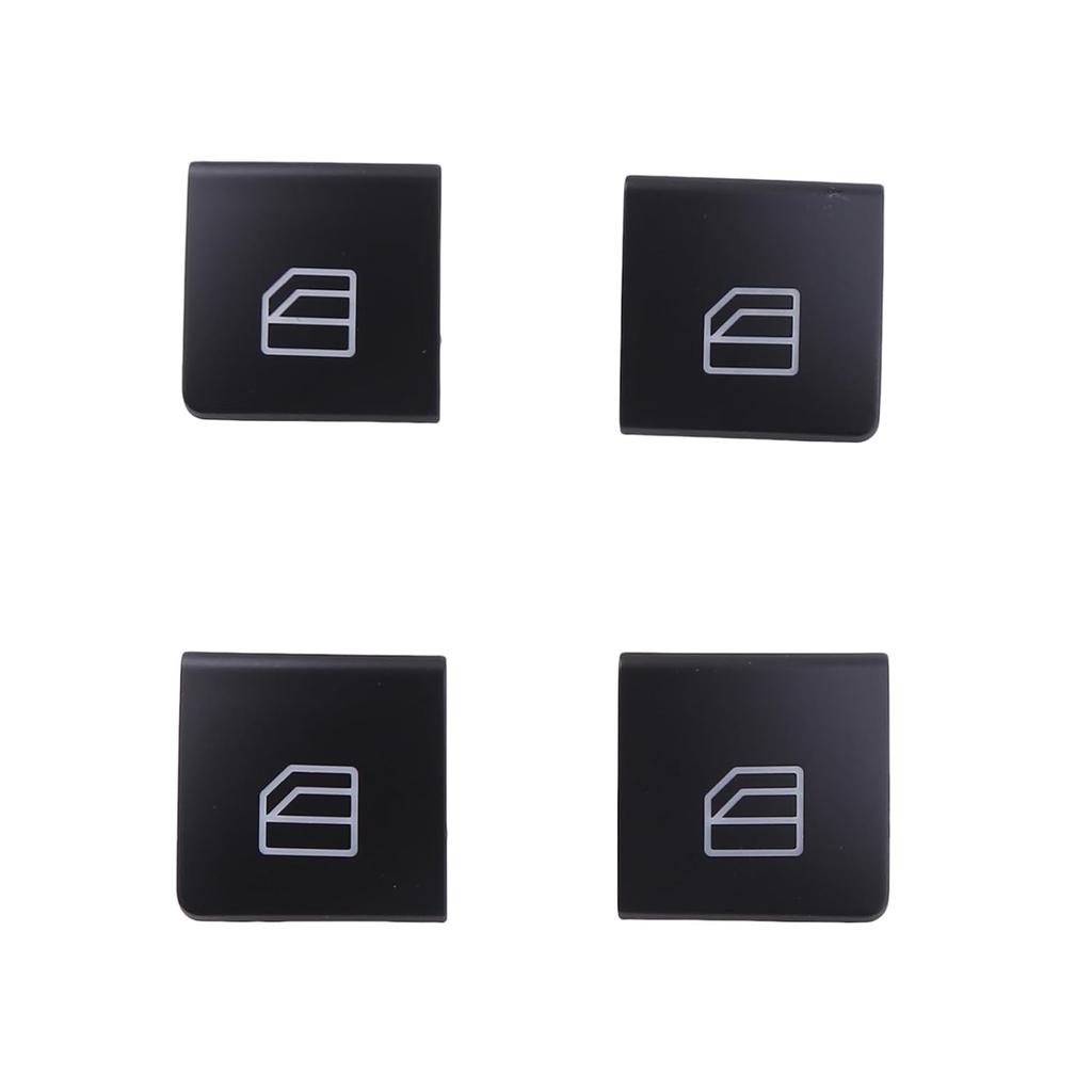 4pcs Window Switch Button Cap Set Compatible for Mercedes-Benz EClass W204 W166 X156 W156 2001-2014 Replacement A2049055402 ABS Power Window Control