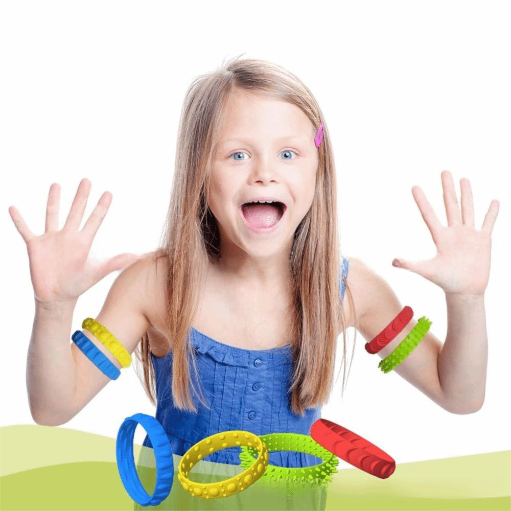 Multi-Texture Sensory Hand Ring Toys Flexible Design Silent Decompressors Bracelet  Kids Play