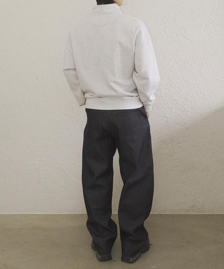 SIIIIDO Vintage Half Neck Zip-Up Sweat Shirt #1