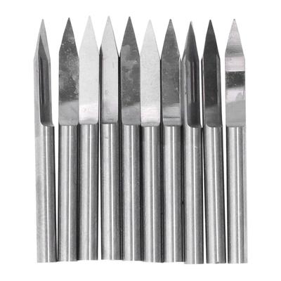 10 Buc. Freze Gravare Oțel Tungsten Durabil Duritate Ridicată Rezistență la Uzură Freze V CNC Router pentru