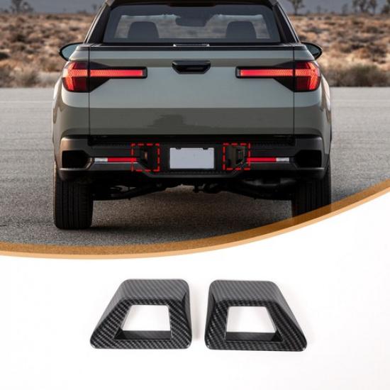 ABS Carbon Fiber Fog Light Lamp Trim Cover Fit For Hyundai Santa Cruz 22-24