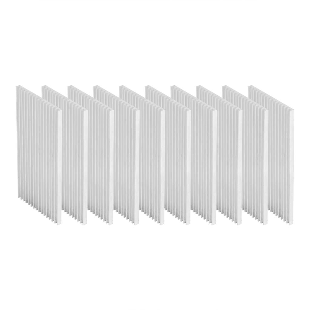 10Pcs Aluminum Heat Sink Heat Dissipation Cooling Sheet for Routers CPU Q50 X 4 X 100
