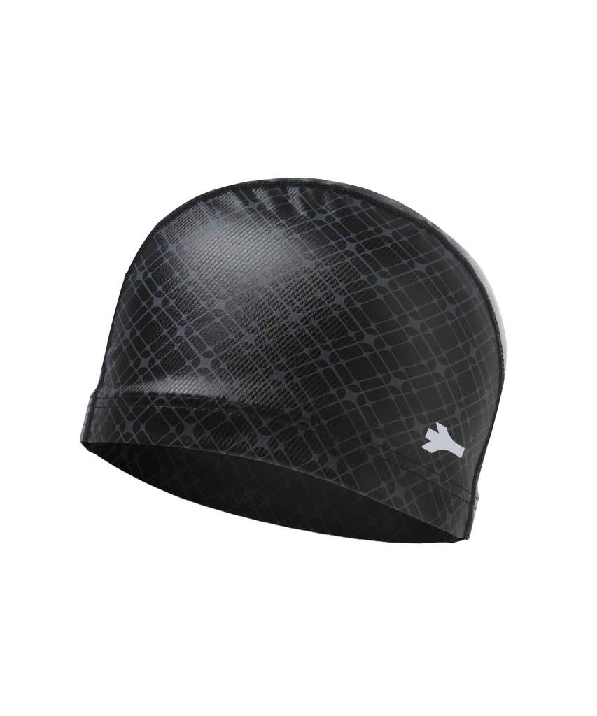 Lenomasuyeongbog Supplies Adult Diamond Check Polytex Swim Cap Black Ro-Rc2C102-Bk