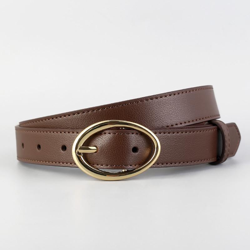 Ladies Leather Waist Belt With Alloy Buckle For Daily Casual And Outings
