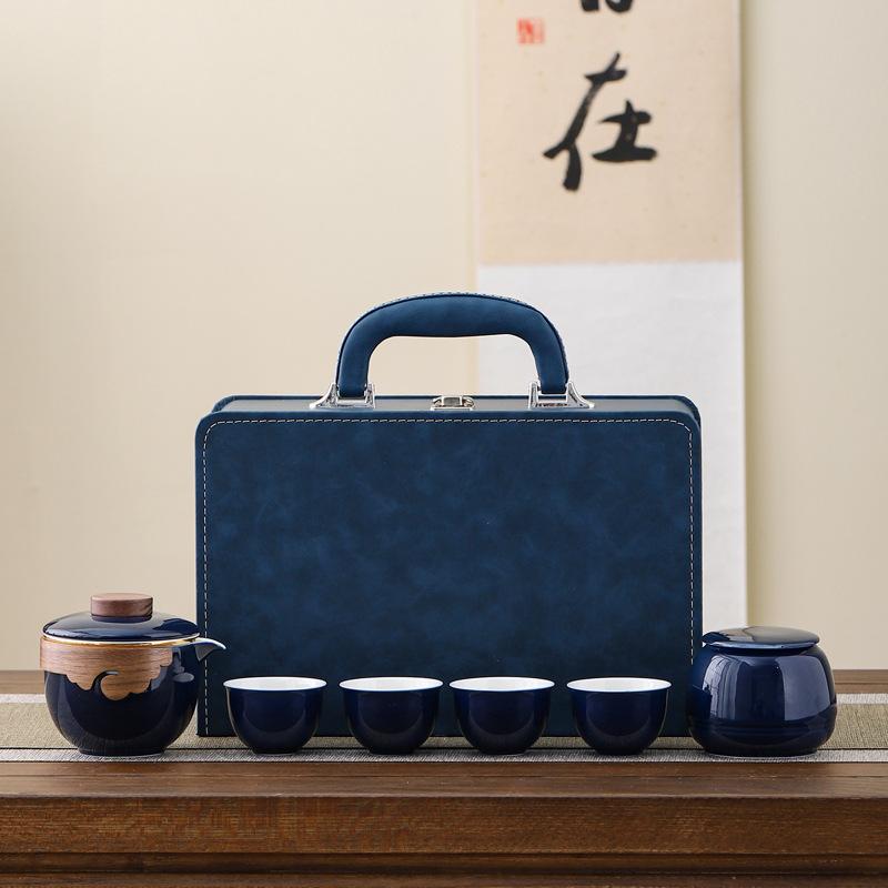 Handheld Pot Portable Travel Tea Set Business Enterprise Bank Real Estate Festival Gift Set