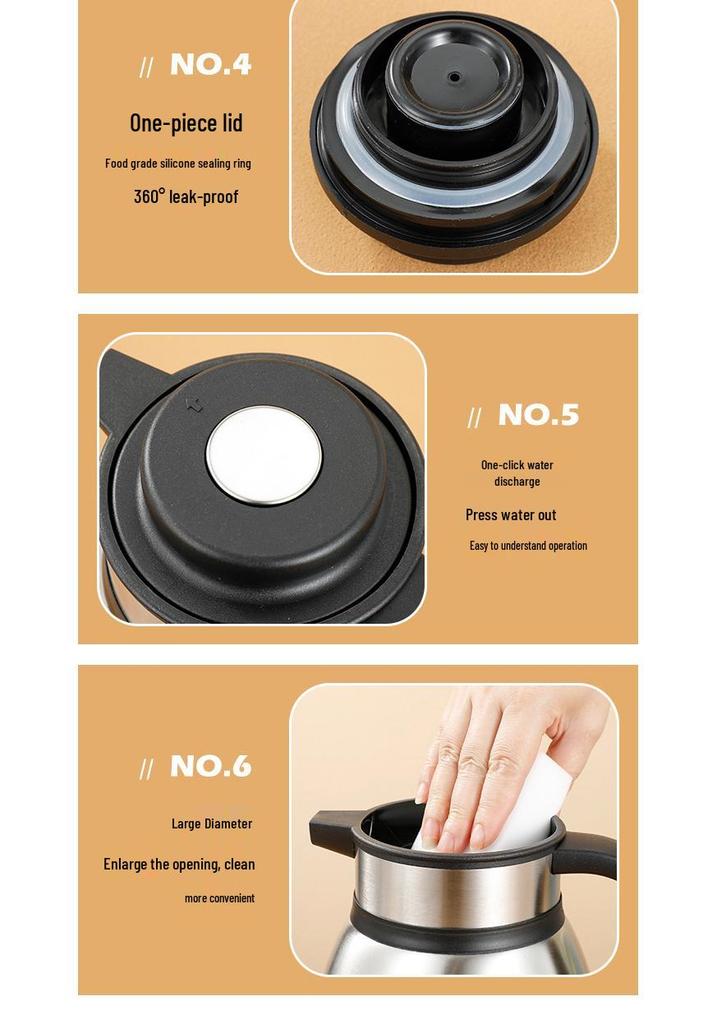 Stainless Steel Double-Layer Vacuum Insulated Coffee and Chickpea Pot
