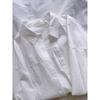 Light Luxury Blue Pure Cotton Shirt Women's Long Sleeve Sun Protection Outerwear Elegant Chic Loose Top Shirt Jacket