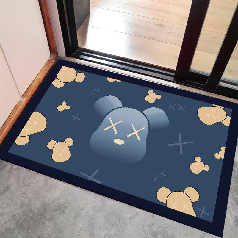 Cross Cartoon Anti-slip Water Absorbent Quick Dry Floor Mat for Bathroom & Entrance