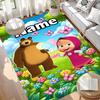 Custom Name Personalized Masha and The Bear Print Carpet, Versatile Home Decor Rug, for Playroom, Apartment, Balcony, Entryway, Hallway Gift