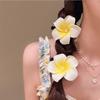Pearl Plumeria Flower Hair Clips For Women Girls Hairpins Egg Flower Barrette Hawaiian Wedding Party Bag Hat Accessories