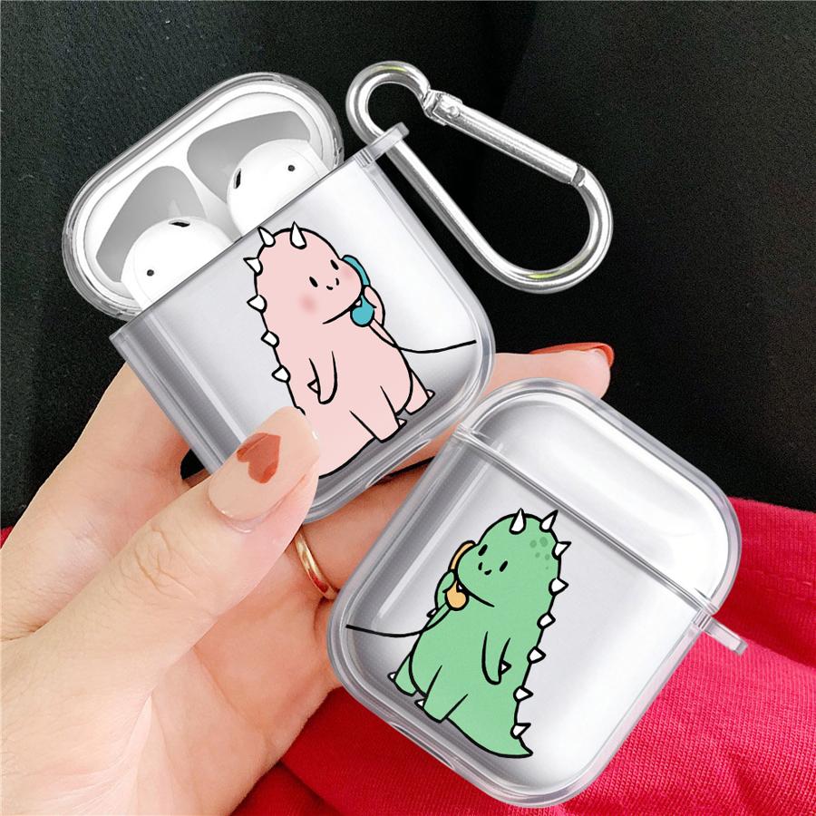Couple Little Dinosaurs Clear Earphone Cases Cover Case For Airpods Pro3 Pro 1 4 2 3 Pro2