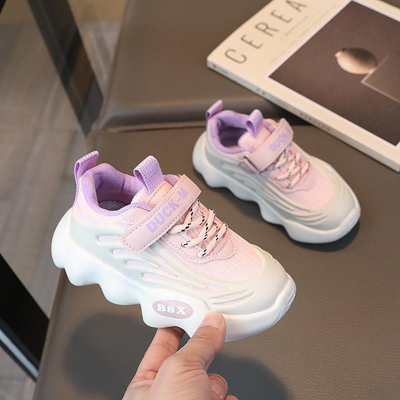 

Детская обувь Весна и осень Новые детские кроссовки Дышащая сетчатая обувь для мальчиков Корейская версия сетчатой ​​красной обуви для папы Кроссовки для девочек 31 розовый