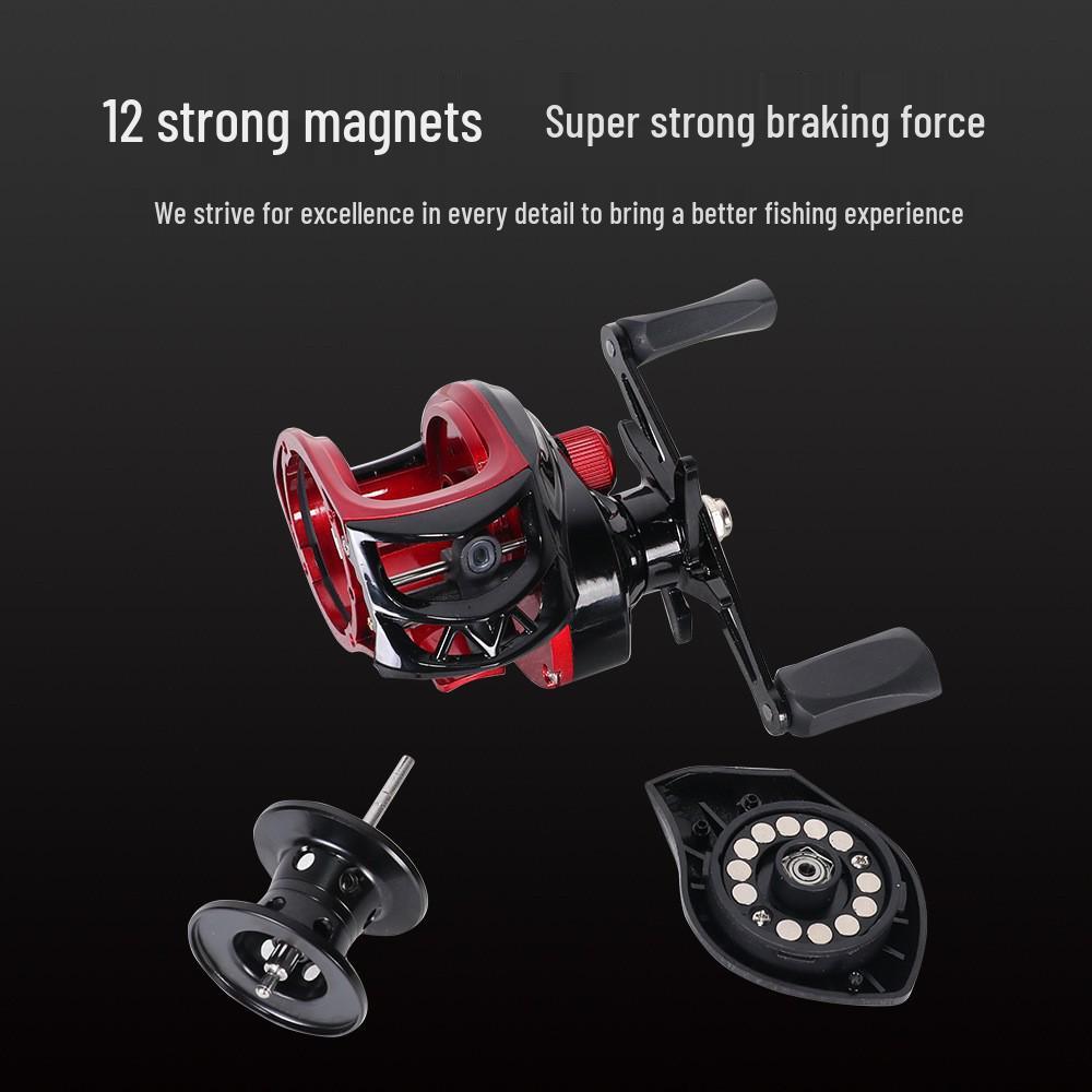 Full Metal Baitcasting Reel, No Backlash, Black Fish Wheel, Long Cast Water Drop, Micro Lure Raft Fishing