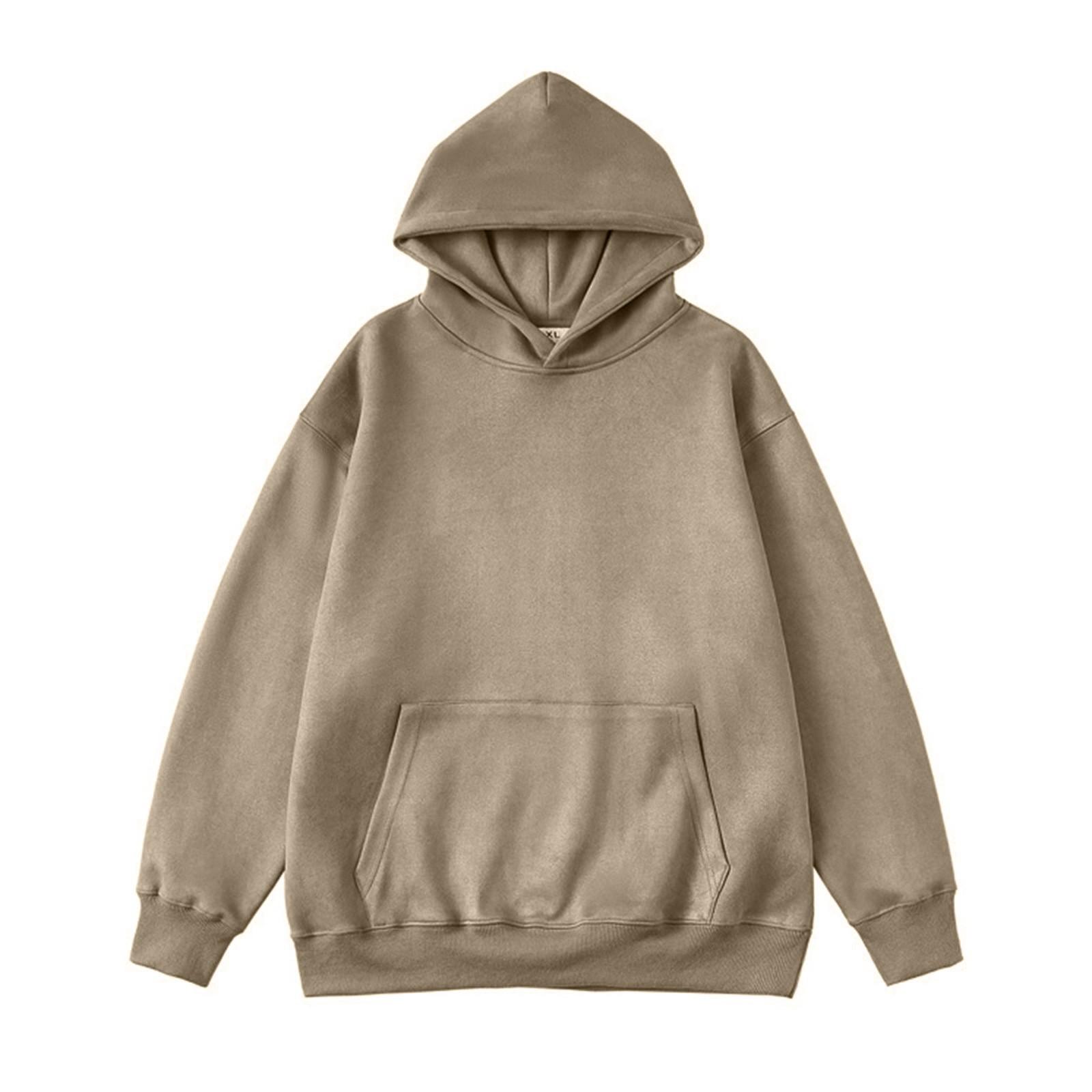 

Осенний мужской замшевый гладкий свитер с капюшоном, новый большой базовый размер M