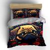 Dog Floral Set - Home Decor Multiple Sizes Kid'S And Adults' Bedroom Exquisite 3Pc Bedding Set, Gift