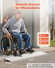 Door Threshold Ramp, 26 Mm Rise, Aluminum Alloy Threshold Ramp Rated 363 Kg Load Capacity, Handicap Ramps for Home Steps for Wheelchair, Scooters,