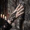 Velvet Spider Web Bracelet Black Spike Adjustable Hand Chain Gift Gothic Bracelet  Music Festival