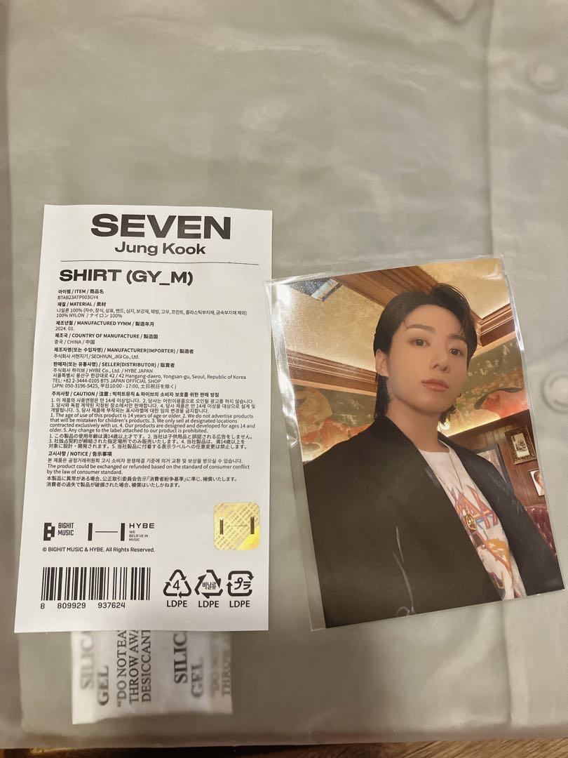 

[USED] Jungkook trading card only SEVEN BTS golden shirt