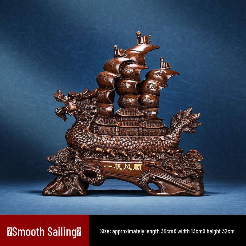 

Elegant Boat Ornament for Home Decoration - Ideal for Living Room, TV Stand, or Foyer Storage; Perfect Housewarming Gift.