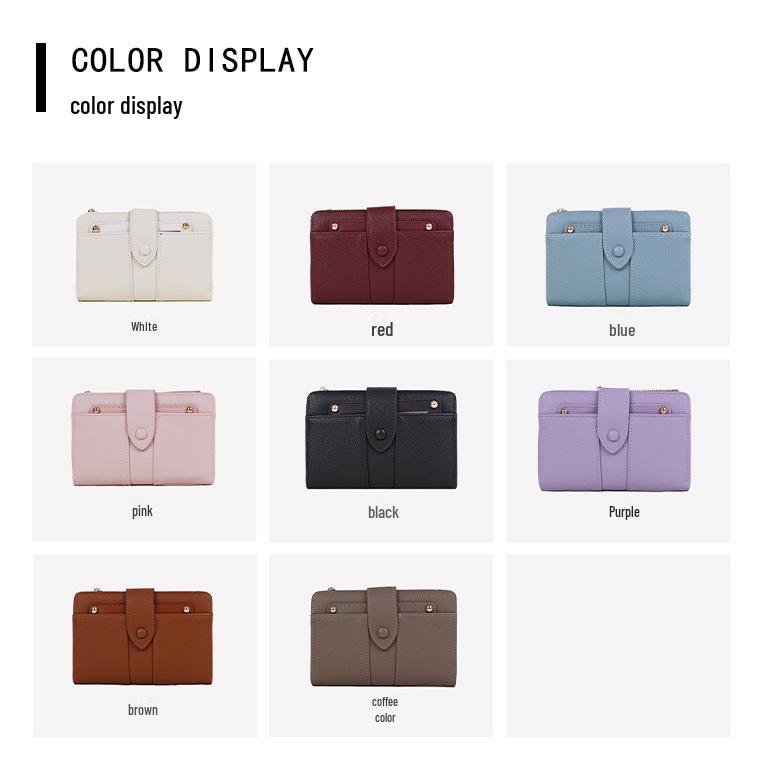 Women's Multifunctional Short Wallet & Coin Purse - Japanese & Korean Style with Card Holder and Buckle