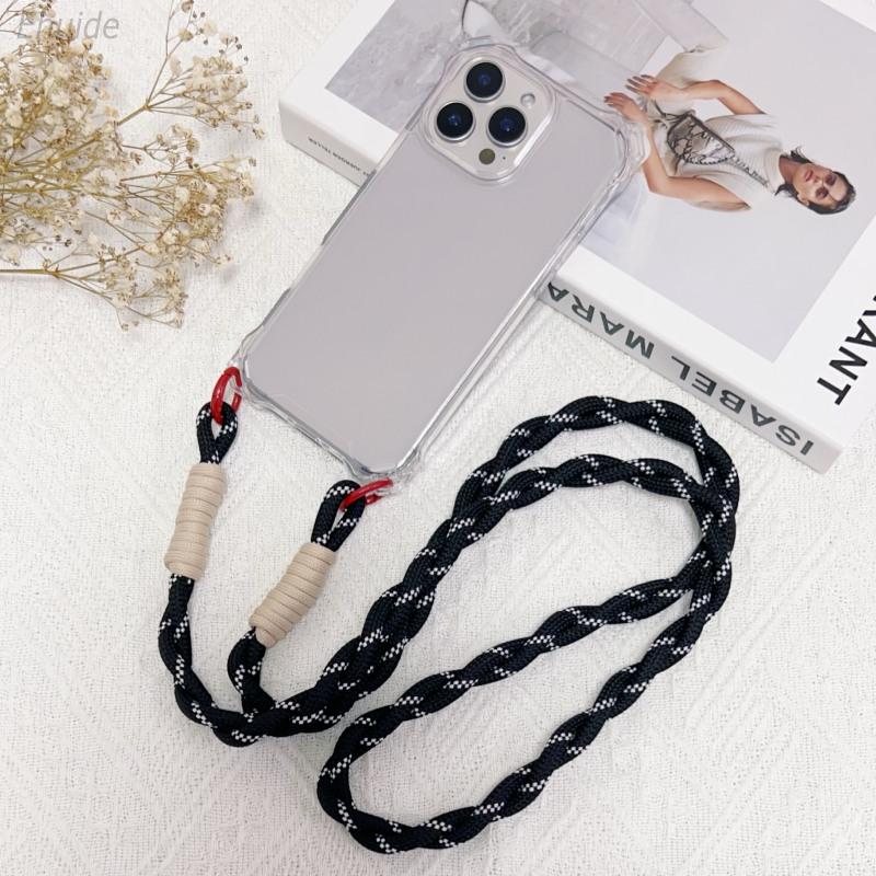 Four Corners Strap Case For Samsung Galaxy A56 A36 A16 A26 A55 S26 Ultra S25 FE Crossbody Cord Lanyard Shockproof Clear Cover