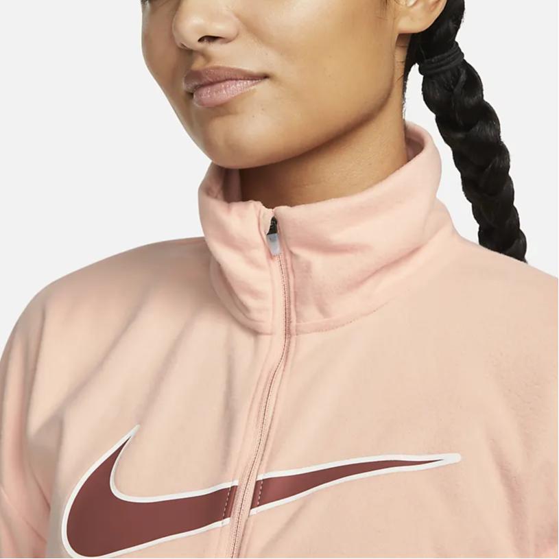 Nike Logo Printed Pattern Stand Collar Jacket Women Jacket Pink DQ6384-800