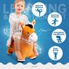 Cute Donkey PVC With Plush Cover Inflatable Riding Toy for Kids Jumping Animal Toy