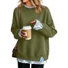 Women's Long Sleeve Casual Sweatshirt Loose Fit Pullover Top for Daily Wear