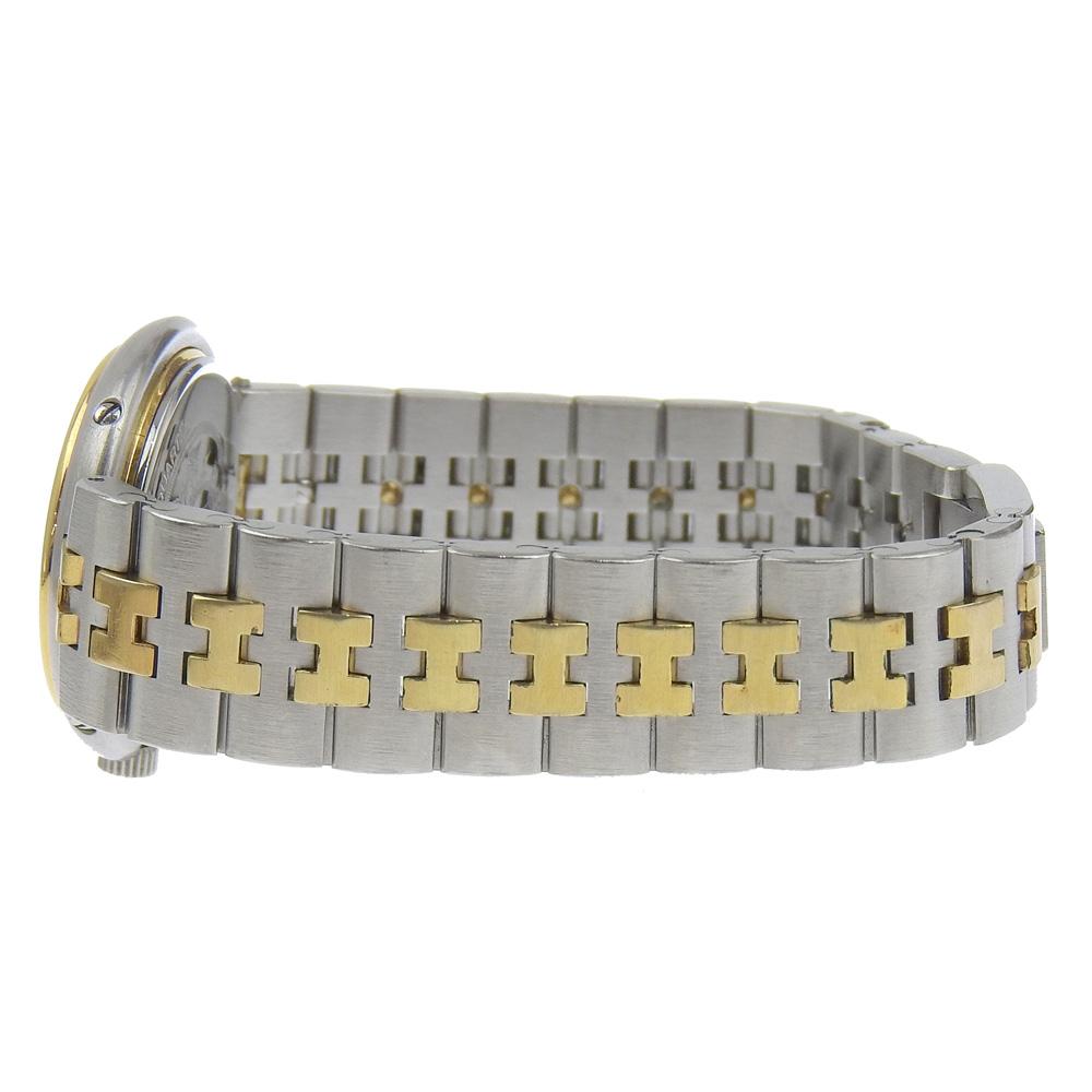 Hermes Profildaten Uhren Weißes Zifferblatt Edelstahl/Vergoldet Quarz Analoganzeige Damen Gebraucht