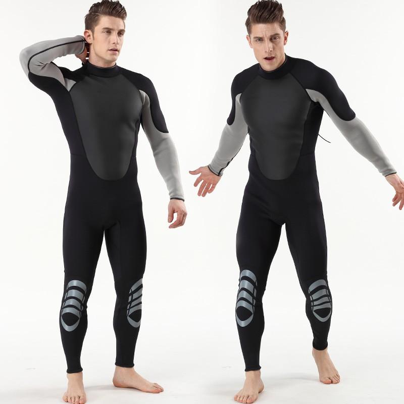 3mm Neoprene Fullsuit Wetsuit Diving Surfing Snorkeling Men Women Warm Water Sports Gear
