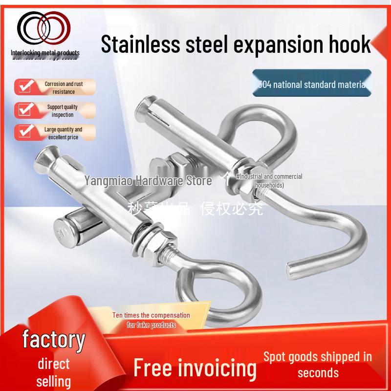 304 Stainless Steel Expansion Eye Bolt with Ring Hook for Gas & Hot Water Systems