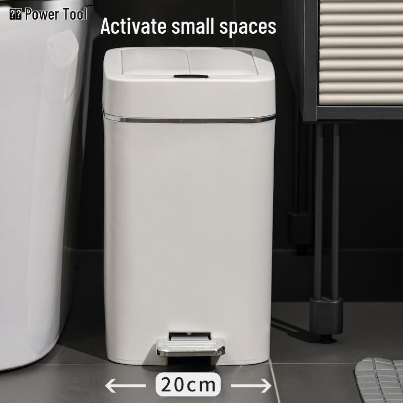 Silent Double-Open Trash Can with Foot Pedal for Kitchen and Bathroom