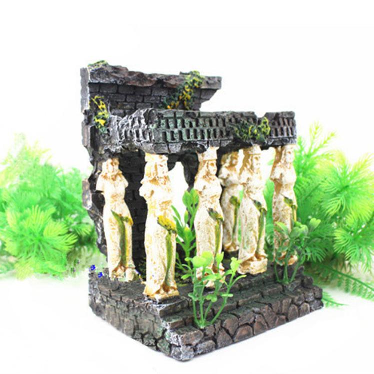 Casa Pesci Serbatoio Acquario Decorativo Finto Romano Pilastro Di Pietra Colonna