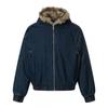 Mens Oversized Cotton Puffer Jacket With Faux Fur Collar Warm Thick Winter Coat Teens Casual Hooded Outerwear