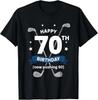 70th Birthday Golfer Gift Golf Clubs Logo Brand Design T-Shirt