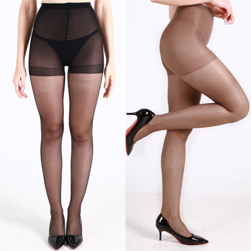 2 Pcs Women'S Sheer Tights 20D Control Top Pantyhose With Reinforced Toes High Waist High Elasticity Anti Hook Stockings Hosiery