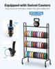3D Printer Filament Storage Rack, 4 Tier Heavy Duty Storage Shelf, Rolling Filament Spool Holders Racks with Wheels, Filaments Organzied for 3D