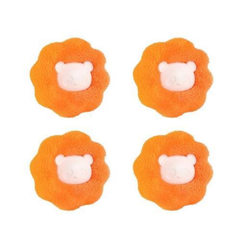 Washing Machine Sponge Cleaning Balls Anti Twinning Cleanable Adsorbable Hair Cartoon Xiong Decontaminating Washing Balls