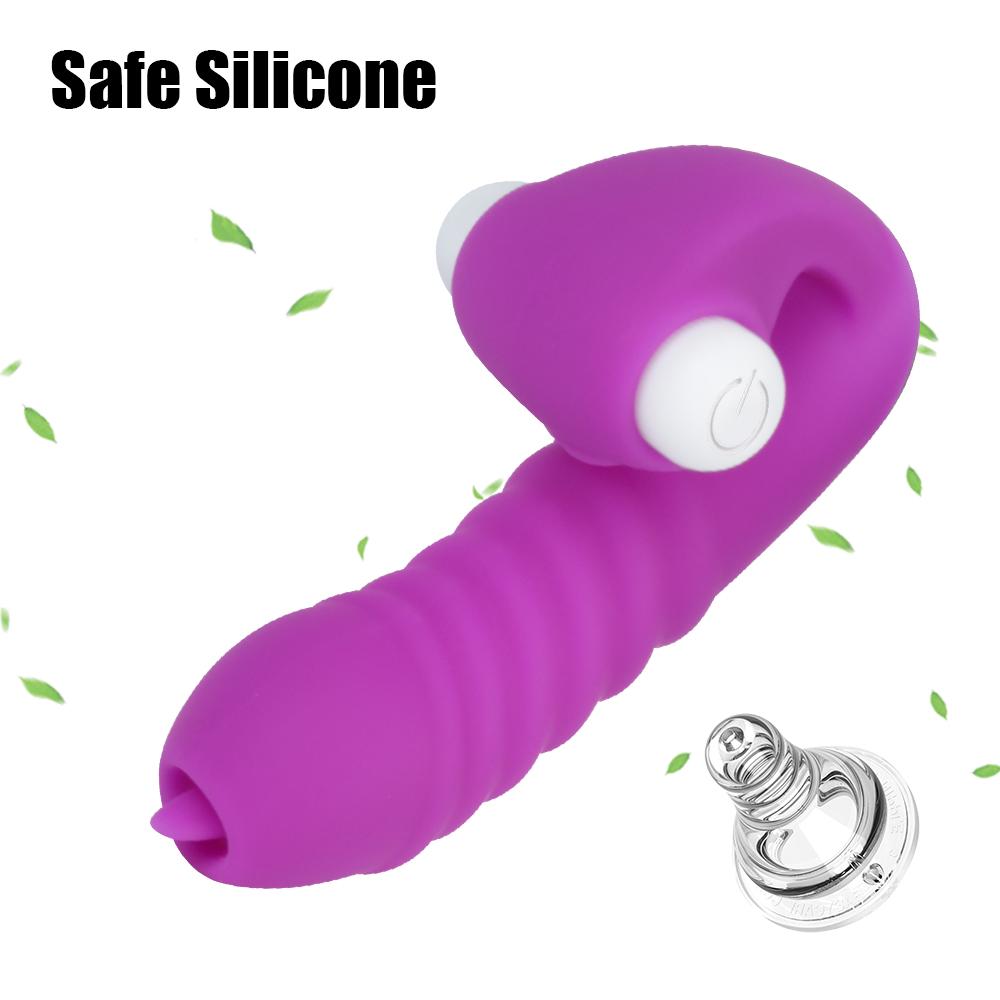 Mini Finger Vibrator Sex Toys for Women Female Masturbation Vagina Stimulation Tongue Massager G-spot Clitoris Stimulator