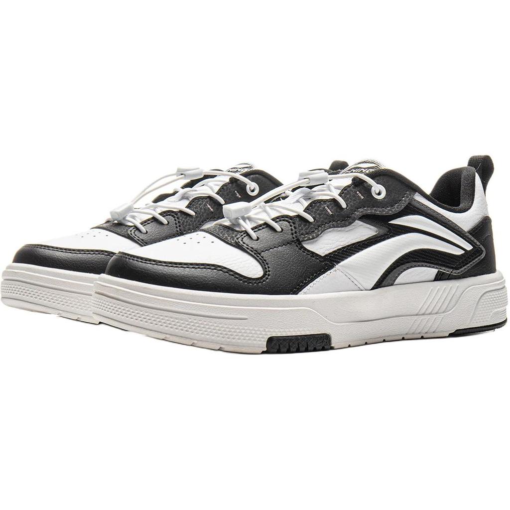 Li Ning Kids Trail Running Lifestyle Series Comfortable Versatile Durable Rebound Low-Top Casual Shoes Kids sneaker Black White YKCV108-3