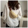 Women'S Stylish Woven Chest Bag - Light Brown, Crossbody Sling Phone Pouch with Zipper Closure, Versatile Waist Pack for Beach, Beach Bag