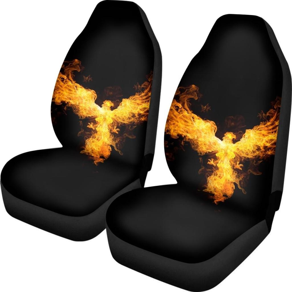Pehede Car Seat Cover Moon Stars Planet Front for Cars, Easy To Tall Cover Set, Accessories Auto Trucks Van SUV,2 Packs