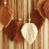 Good-Multicolor Leaves Tapestry Boho Hand Woven Macrame+Wooden Beads Crafts Wall Hanging Nordic Home Decoration Mother Day