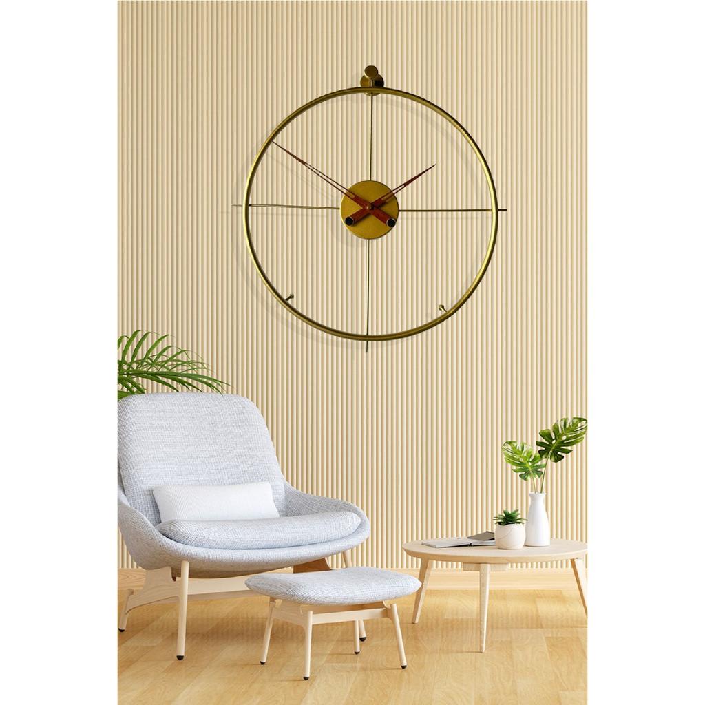 Arar Madrid 60 Cm Gold, Modern Decorative Spanish Style Wall Clock