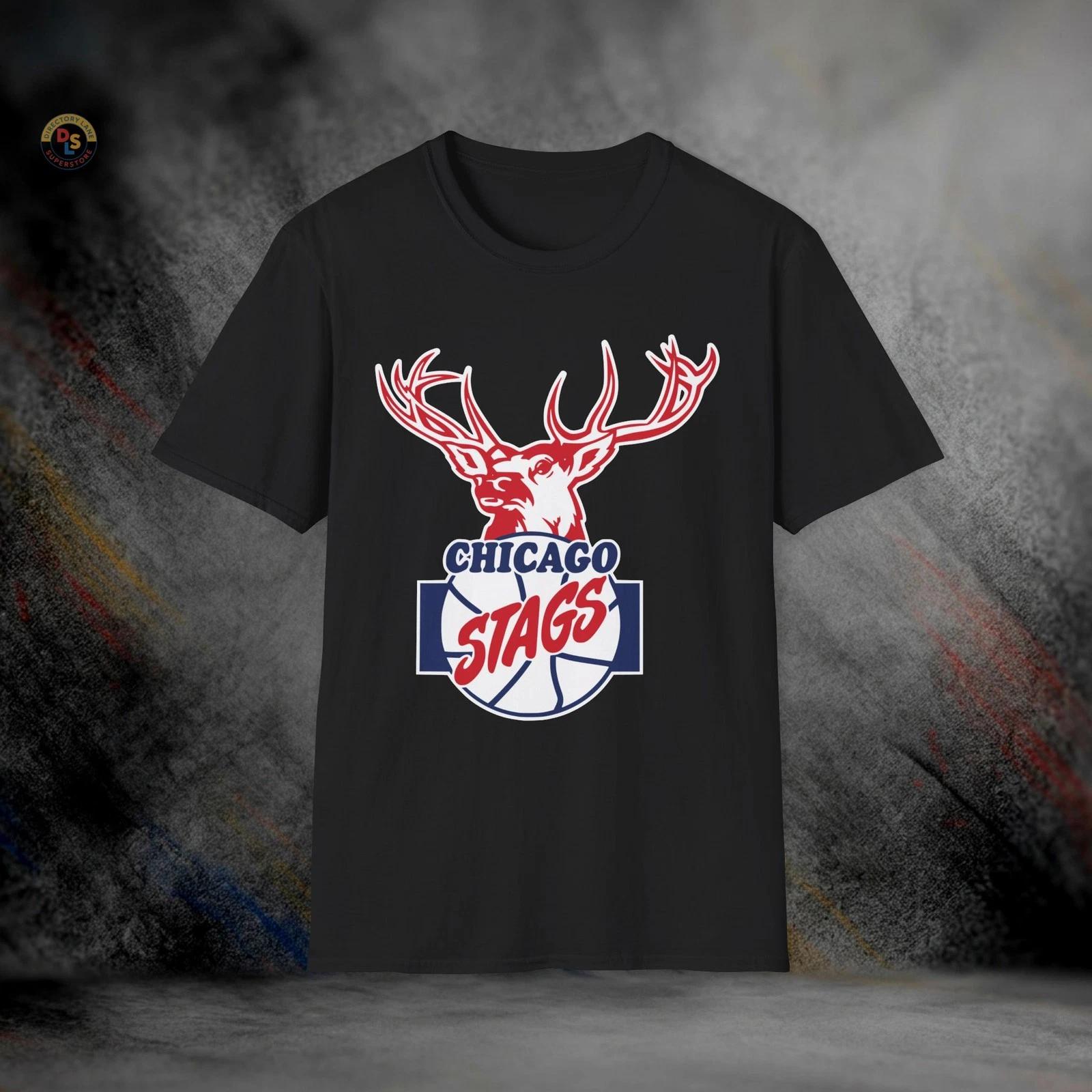 Chicago Stags Retro Basketball T-Shirt | Softstyle Tee L