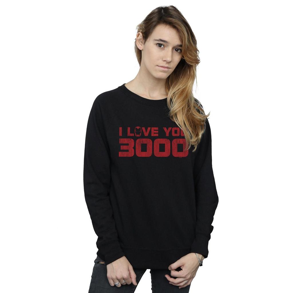 Marvel Womens/Ladies Avengers Endgame I Love You 3000 Distressed Sweatshirt