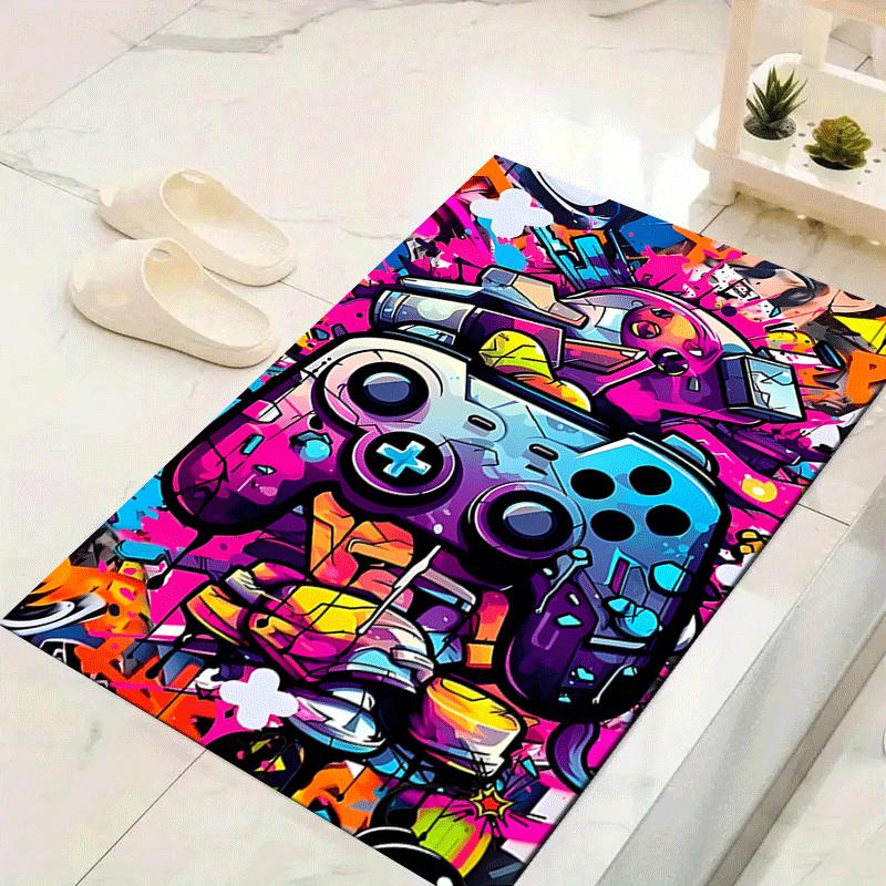 1pc Game controller Design Area Rug - Soft, Anti-Slip, and Durable Gaming Room Decor for Bedroom