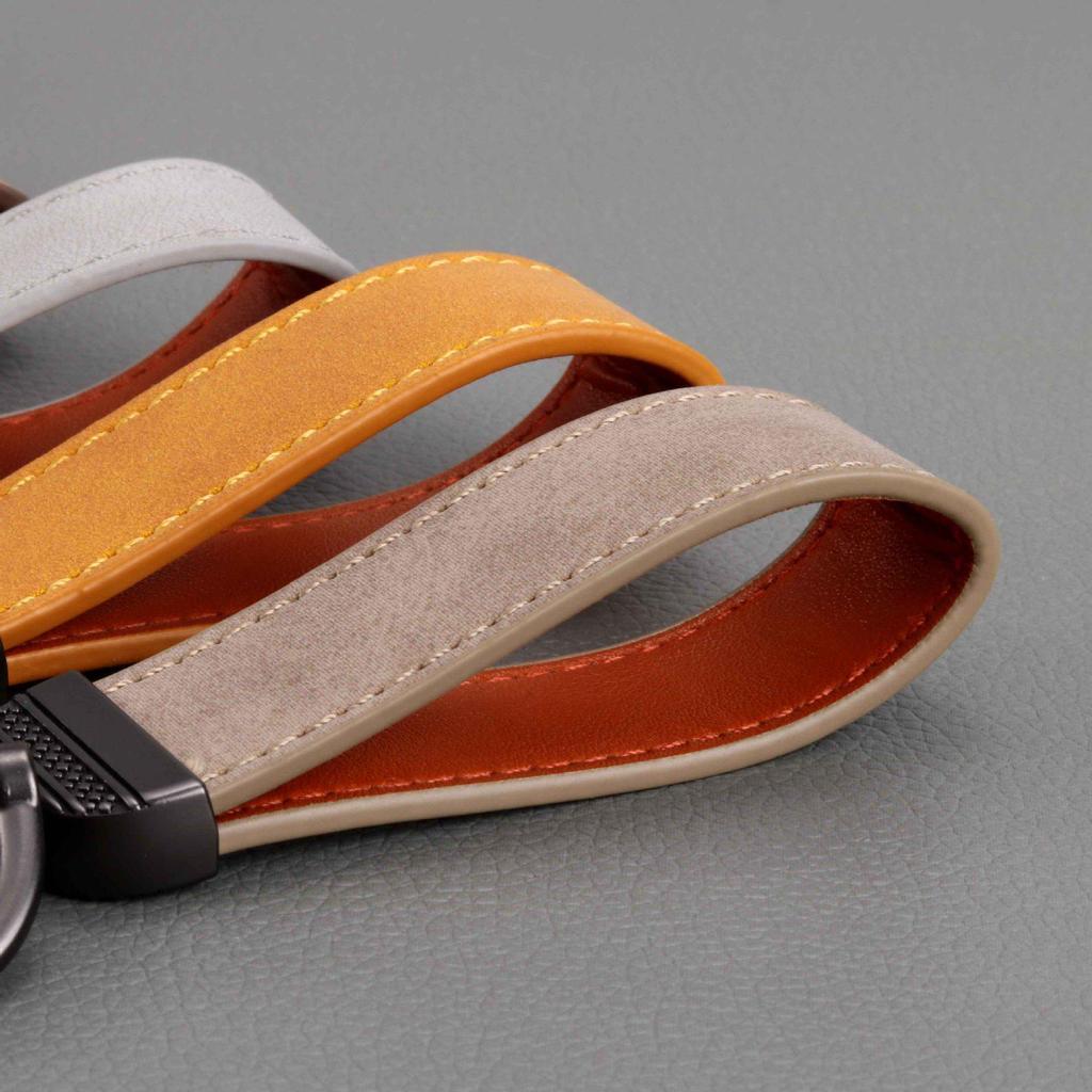 American Creative Frosted Leather Car Keychain: Exquisite, Personalized Hand Rope Pendant for Men and Women