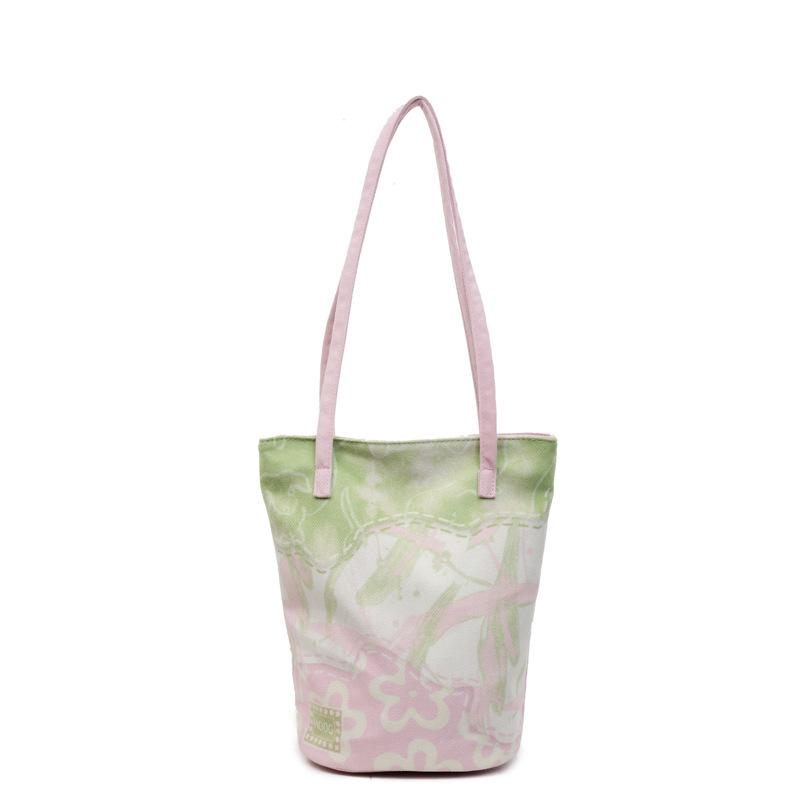 new niche jacquard floral high value temperament fairy shoulder bag bucket bag